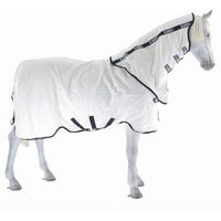 Produktbild von Horseware Rambo Natura Pferdedecke aus Naturmaterial Weiß/Navy