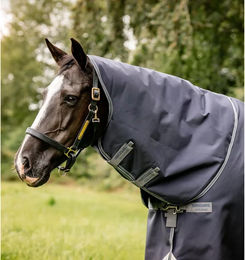 Produktbild von Horseware Rambo Optimo Cervicalschutz Außendecke für Pferde Blau Größe S