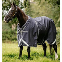 Produktbild von Horseware Rambo Optimo Outdoor-Pferdedecke 0g aus Nylon in Blau Grau Silber
