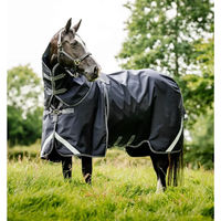 Produktbild von Horseware Rambo Optimo Plus Turnout 0g Pferdedecke wasserdicht Navy Grau Silber 155 cm