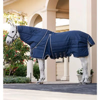 Produktbild von Horseware Rambo Optimo Stable Hood Halsdecke für Pferde aus Polyester in Blau XL - 200 g