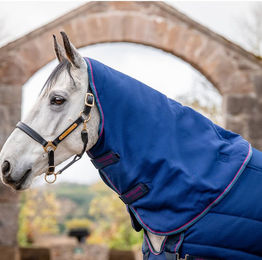 Horseware Rambo Optimo Stable PLUS Pferdedecke aus Polyester in Blau Grau Silber – Bild 1 von 7