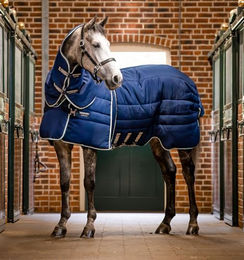 Horseware Rambo Optimo Stall Plus Pferdedecke Blau - 400 g – Bild 1 von 3