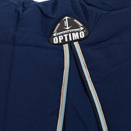 Horseware Rambo Optimo Stalldecke für Pferde 400g Navy mit Beige – Bild 1 von 7