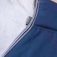 Produktbild von Horseware Rambo Optimo Stallhaube aus Polyester für Pferde in Blau Grau oder Silber - 200 g
