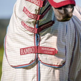 Horseware Rambo Optimo Sup Summer Sheet Pferdedecke aus Baumwolle Blau Weiß Größe 115 cm – Bild 1 von 2
