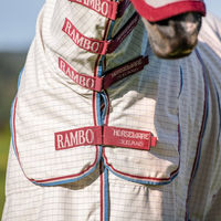 Produktbild von Horseware Rambo Optimo Sup Summer Sheet Pferdedecke aus Baumwolle Blau Weiß Größe 115 cm