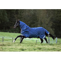 Produktbild von Horseware Rambo Optimo Turnout Decke für Pferde in Blau und Bordeaux