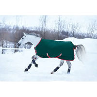 Produktbild von Horseware Rambo Original Turnout Heavy 400g Pferdedecke Grün/Rot 145 cm - 400 g