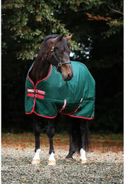 Horseware Rambo Original Turnout Lite 0g Outdoor-Pferdedecke aus Nylon in Grün/Rot Größe 145 cm – Bild 1 von 2