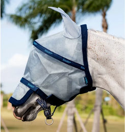 Horseware Rambo Plus Fliegenmaske für Pferde aus Polyester in Blau – Bild 1 von 3