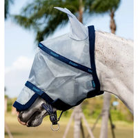 Produktbild von Horseware Rambo Plus Fliegenmaske für Pferde aus Polyester in Blau