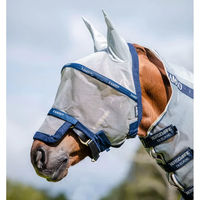 Produktbild von Horseware Rambo Plus Fliegenmaske für Ponys in Silber/Navy aus Polyester