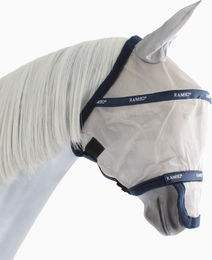 Horseware Rambo Plus Fliegenmaske für Vollblut in Silber – Bild 1 von 9