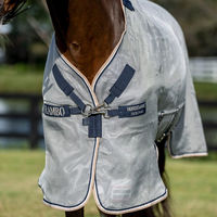 Produktbild von Horseware Rambo Protector Fliegendecke für Pferde Silber Blau Weiß Beige 130 cm - 1 Stk.