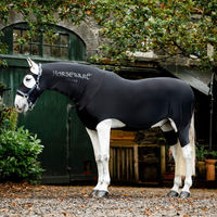 Produktbild von Horseware Rambo Slinky Full Body Pferdedecke in Schwarz aus Polyester und Elastan