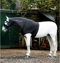 Horseware Rambo Slinky Hood Halsdecke für Pferde aus Nylon in Schwarz Größe L – Bild 1 von 11