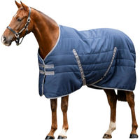 Produktbild von Horseware Rambo Stable Pferdedecke Navy Thunderstorm Grey Silber 155 cm