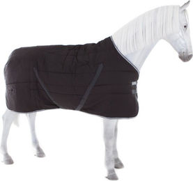 Horseware Rambo Stable Rug Pferdedecke mit 400g Füllung Schwarz Grau – Bild 1 von 2