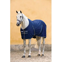 Produktbild von Horseware Rambo Stable Sheet Pferdedecke aus Polyester Blau Weiß 115 cm