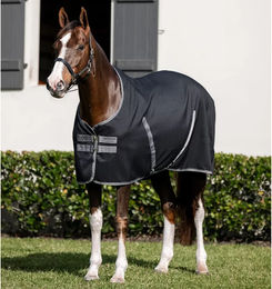 Horseware Rambo Stable Sheet Pferdedecke aus Polyester in Schwarz Grau Silber – Bild 1 von 2