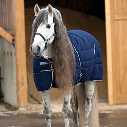 Produktbild von Horseware Rambo Stallendecke für Pferde 200g Navy Blau 100 cm