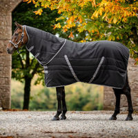 Produktbild von Horseware Rambo Stallhalstode für Pferde Größe S Schwarz/Thunderstorm Grey & Silver
