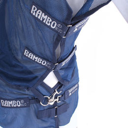 Horseware Rambo Summer Series Turnout Regendecke für Pferde mit Halsabdeckung 0g Navy/Grau – Bild 1 von 11