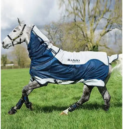 Horseware Rambo Summer Series Turnout Übergangsdecke für Pferde Blau Größe 130 – Bild 1 von 3
