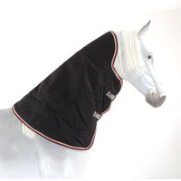 Produktbild von Horseware Rambo Supreme Hood Pferdedecke aus Nylon in Schwarz/Orange Größe S - 250 g