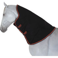 Produktbild von Horseware Rambo Supreme Hood Pferdedecke aus Nylon in Schwarz/Orange Größe S - 150 g