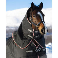 Produktbild von Horseware Rambo Supreme Hood Pferdedecke Schwarz Orange 150g