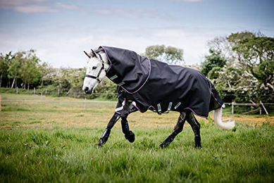 Produktbild von Horseware Rambo Supreme Turnout Medium Vari Layer Pferdedecke 250g Navy/Burgundy Größe M