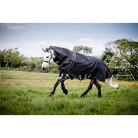 Produktbild von Horseware Rambo Supreme Turnout Medium Vari Layer Pferdedecke 250g Navy/Burgundy Größe M