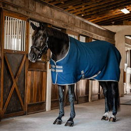 Horseware Rambo Techni Waffle Cooler Pferdedecke aus Polyester in Marine Grau Silber – Bild 1 von 8