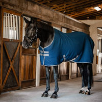 Produktbild von Horseware Rambo Techni Waffle Cooler Pferdedecke aus Polyester in Marine Grau Silber
