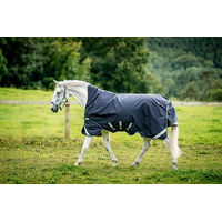 Produktbild von Horseware Rambo Wug Turnout Lite Pferdedecke Navy/Hunter 50g - 50 g
