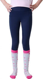 Horseware Reitleggings Full Grip für Kinder in Blau aus Stoff – Bild 1 von 1