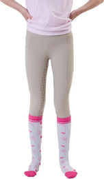 Horseware Reitleggings Full Grip für Mädchen in Beige aus Stoff – Bild 1 von 1