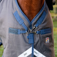 Produktbild von Horseware Rhino Plus HexStop Weidedecke aus Polyester für Pferde in Grau oder Blau