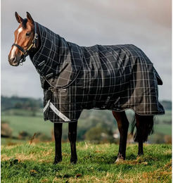 Produktbild von Horseware Rhino Plus Outdoor-Pferdedecke Schwarz 0g Bundle