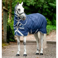 Produktbild von Horseware Rhino Plus Pony Outdoor-Pferdedecke mit 250g Füllung Größe M in Blau - 250 g