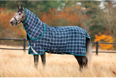Horseware Rhino Plus Turnout Med Vari-Layer Outdoor-Decke für Pferde Blau – Bild 1 von 2