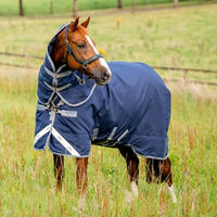 Produktbild von Horseware Rhino Plus Turnout Pferdedecke Vari-Layer Medium mit 250g Füllung in Blau und Grau