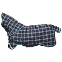 Produktbild von Horseware Rhino Pony Plus Turnout Decke für Ponys in Navy Check Größe 75 cm - 200 g