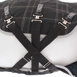 Horseware Rhino WUG Turnout Regendecke für Pferde 450g Heavy Vari Layer Schwarz Grau Weiß 155 cm – Bild 1 von 6