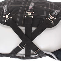 Produktbild von Horseware Rhino WUG Turnout Regendecke für Pferde 450g Heavy Vari Layer Schwarz Grau Weiß 155 cm