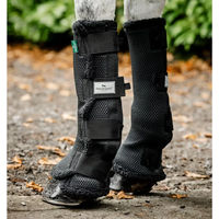 Produktbild von Horseware Show Ready Gamaschen für Ponys in Schwarz-Silber mit 3D-Airmesh