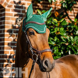 Produktbild von Horseware Signature Fliegenfängermütze für Ponys aus Baumwolle Grün