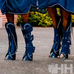 Produktbild von Horseware Signature Geschlossene Gamaschen für Pferde aus Polyester Blau 4er Pack